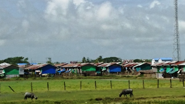 ミャンマー西部のラカイン州シットウェにあるロヒンギャ居住区。木村元彦氏撮影