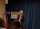 日本の難民受け入れに期待を込めるUNHCRのダーク・ヘベカー駐日代表(東京・四ツ谷の上智大学で撮影)