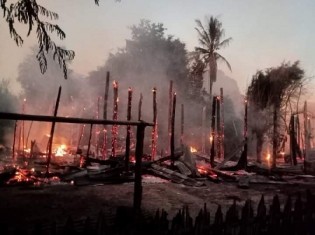 ミャンマー国軍から空爆を受けたザガイン管区に隣接するミャンマー中部のマグウェイ管区にある村（写真提供：佐賀桜さん）
